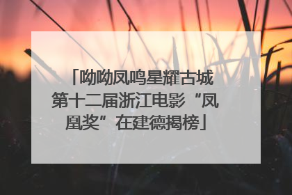 呦呦凤鸣星耀古城 第十二届浙江电影“凤凰奖”在建德揭榜