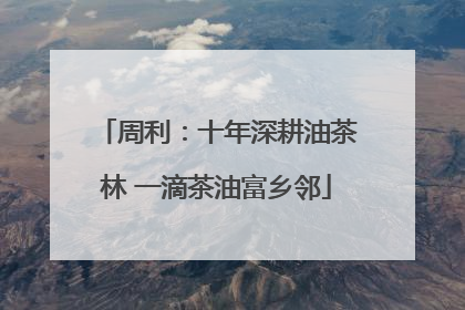 周利：十年深耕油茶林 一滴茶油富乡邻