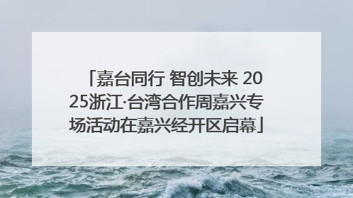 嘉台同行 智创未来 2025浙江·台湾合作周嘉兴专场活动在嘉兴经开区启幕