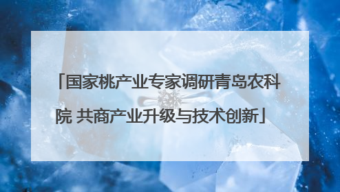 国家桃产业专家调研青岛农科院 共商产业升级与技术创新