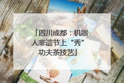 四川成都：机器人非遗节上“秀”功夫茶技艺