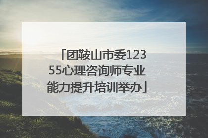 团鞍山市委12355心理咨询师专业能力提升培训举办