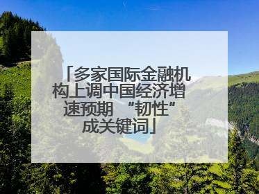 多家国际金融机构上调中国经济增速预期 “韧性”成关键词