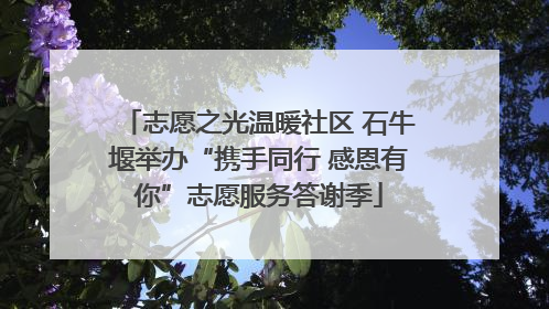 志愿之光温暖社区 石牛堰举办“携手同行 感恩有你”志愿服务答谢季