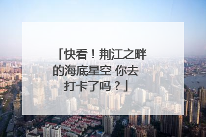 快看！荆江之畔的海底星空 你去打卡了吗？