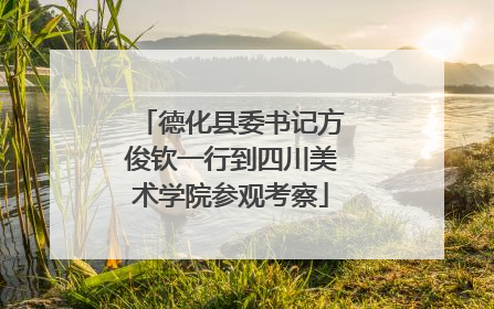 德化县委书记方俊钦一行到四川美术学院参观考察