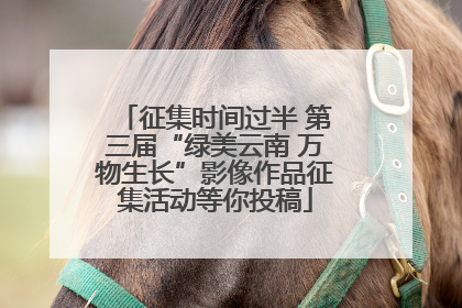 征集时间过半 第三届“绿美云南 万物生长”影像作品征集活动等你投稿