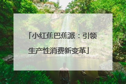 小红蕉巴蕉派：引领生产性消费新变革