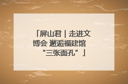 屏山君｜走进文博会 邂逅福建馆“三张面孔”