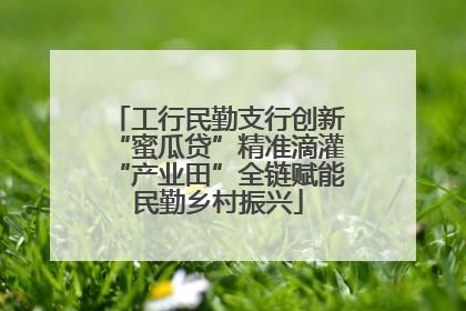 工行民勤支行创新“蜜瓜贷”精准滴灌“产业田”全链赋能民勤乡村振兴