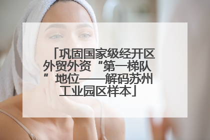 巩固国家级经开区外贸外资“第一梯队”地位——解码苏州工业园区样本