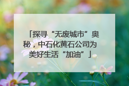 探寻“无废城市”奥秘，中石化黄石公司为美好生活“加油”
