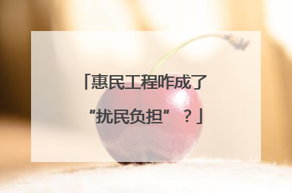 惠民工程咋成了“扰民负担”？