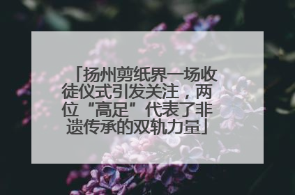 扬州剪纸界一场收徒仪式引发关注，两位“高足”代表了非遗传承的双轨力量