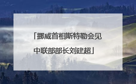 挪威首相斯特勒会见中联部部长刘建超