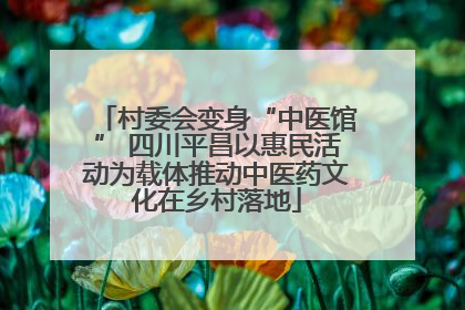 村委会变身“中医馆” 四川平昌以惠民活动为载体推动中医药文化在乡村落地