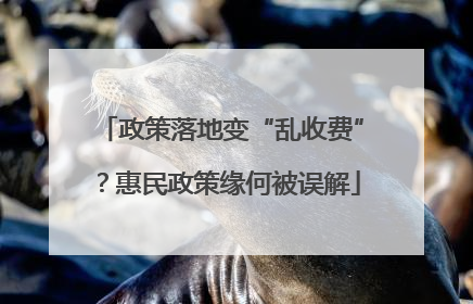 政策落地变“乱收费”？惠民政策缘何被误解