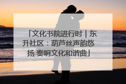 文化书院进行时｜东升社区：葫芦丝声韵悠扬 奏响文化和谐曲