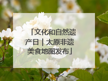 文化和自然遗产日｜太原非遗美食地图发布