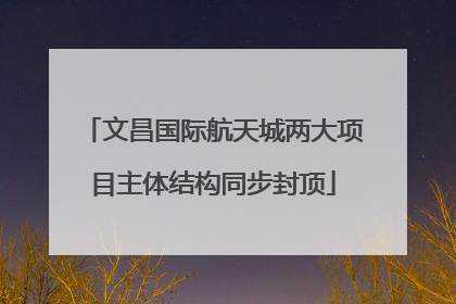 文昌国际航天城两大项目主体结构同步封顶
