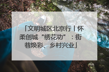 文明城区北京行丨怀柔创城“绣花功”：街巷焕彩、乡村兴业