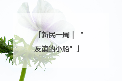 新民一周｜“友谊的小船”