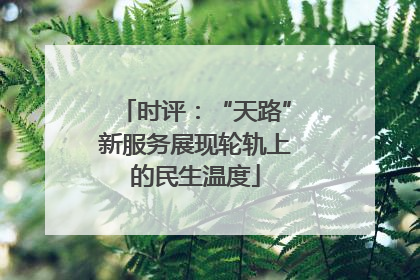 时评：“天路”新服务展现轮轨上的民生温度