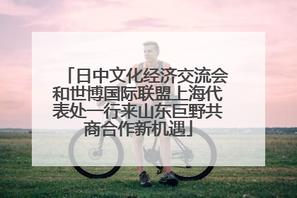 日中文化经济交流会和世博国际联盟上海代表处一行来山东巨野共商合作新机遇