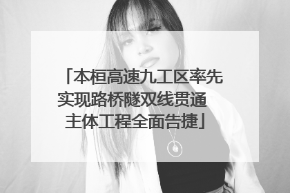 本桓高速九工区率先实现路桥隧双线贯通 主体工程全面告捷