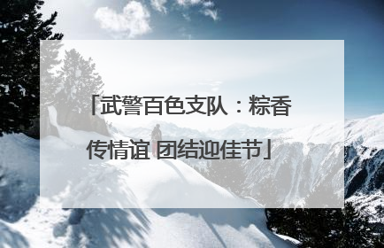武警百色支队：粽香传情谊 团结迎佳节