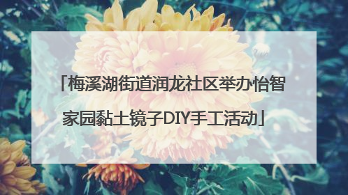 梅溪湖街道润龙社区举办怡智家园黏土镜子DIY手工活动