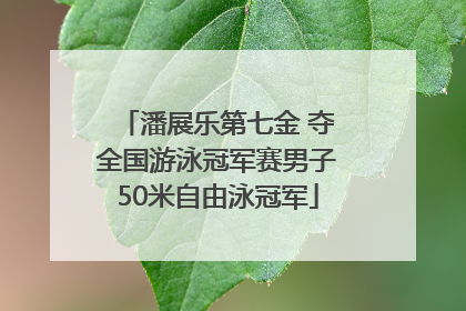 潘展乐第七金 夺全国游泳冠军赛男子50米自由泳冠军