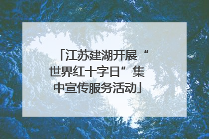 江苏建湖开展“世界红十字日”集中宣传服务活动