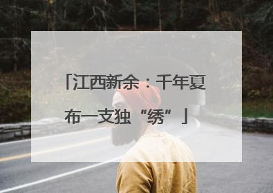 江西新余：千年夏布一支独“绣”