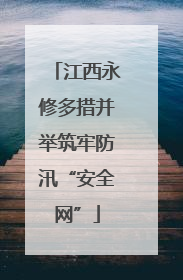 江西永修多措并举筑牢防汛“安全网”