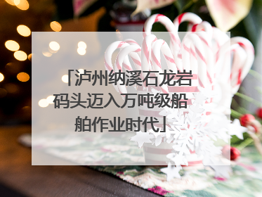 泸州纳溪石龙岩码头迈入万吨级船舶作业时代