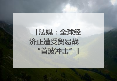 法媒：全球经济正遭受贸易战“首波冲击”