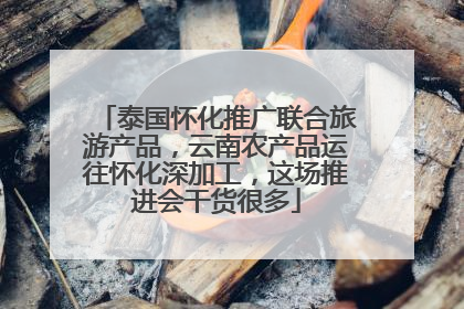 泰国怀化推广联合旅游产品，云南农产品运往怀化深加工，这场推进会干货很多