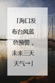 海口发布台风蓝色预警，未来三天天气→