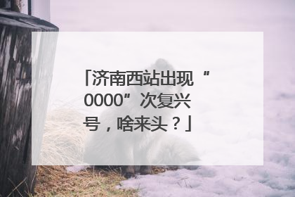 济南西站出现“0000”次复兴号，啥来头？