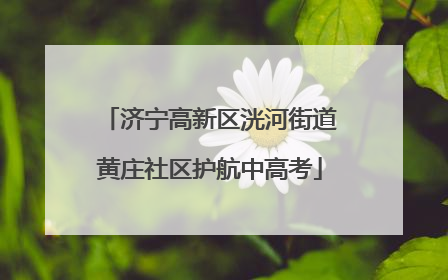 济宁高新区洸河街道黄庄社区护航中高考