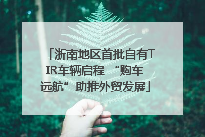 浙南地区首批自有TIR车辆启程 “购车远航”助推外贸发展