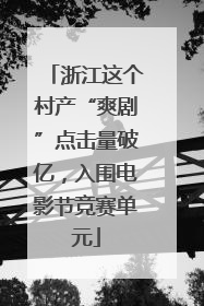 浙江这个村产“爽剧”点击量破亿，入围电影节竞赛单元