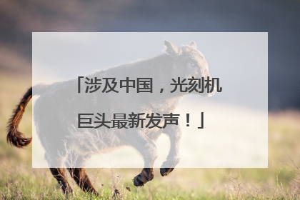 涉及中国，光刻机巨头最新发声！