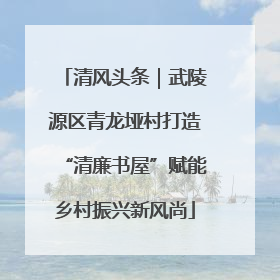 清风头条｜武陵源区青龙垭村打造“清廉书屋”赋能乡村振兴新风尚