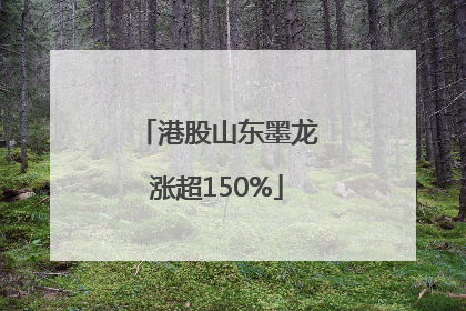 港股山东墨龙涨超150%