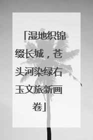 湿地织锦缀长城，苍头河染绿右玉文旅新画卷