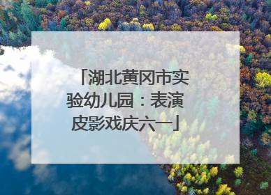 湖北黄冈市实验幼儿园：表演皮影戏庆六一