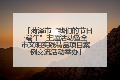菏泽市“我们的节日·端午”主题活动暨全市文明实践精品项目案例交流活动举办