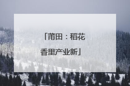 莆田：稻花香里产业新